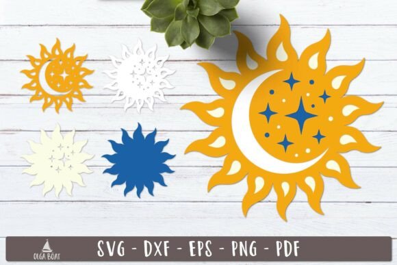3d Celestial Sun Moon SVG Layered Design: A Strategic Asset for Digital Creators