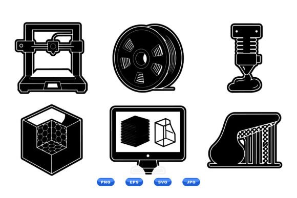 3D Printing Icon Set for Technical Docs