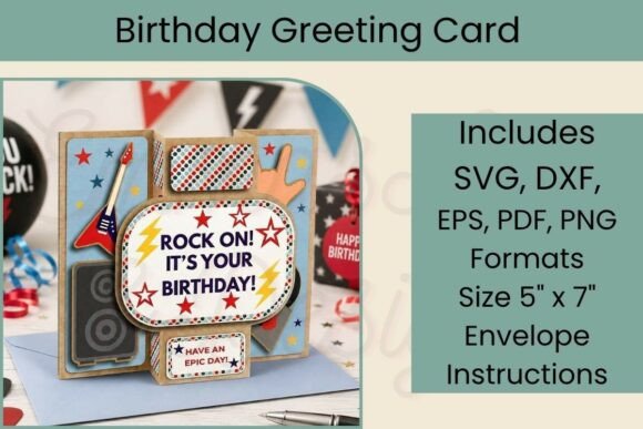 3D Rock Music Birthday Card SVG File: A Workflow for Crafting Bold Greetings