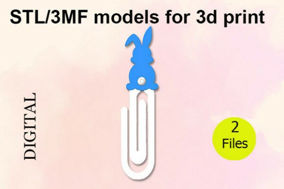 Adorable Bunny Paper Clips: Easter Bunny STL & 3MF Files for Easy 3D Printing