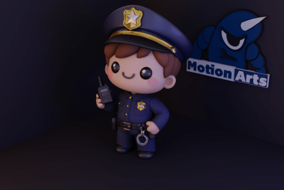 Bringing the Beat to Life: The Cartoon Police Officer 3D Model for Easy 3D Printing