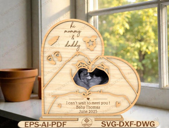 Capturing the First Moment: The Baby Ultrasound Frame Laser Cut File SVG