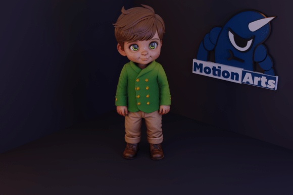 Cartoon Boy 3D Printable Model for 3D Printing