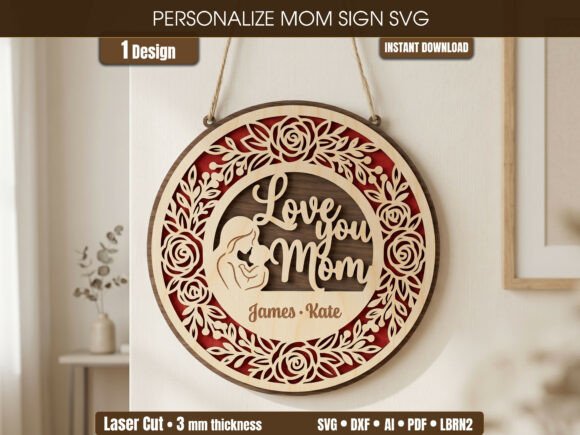Creating a Heartfelt Keepsake: The Personalized 3D Mom Sign SVG
