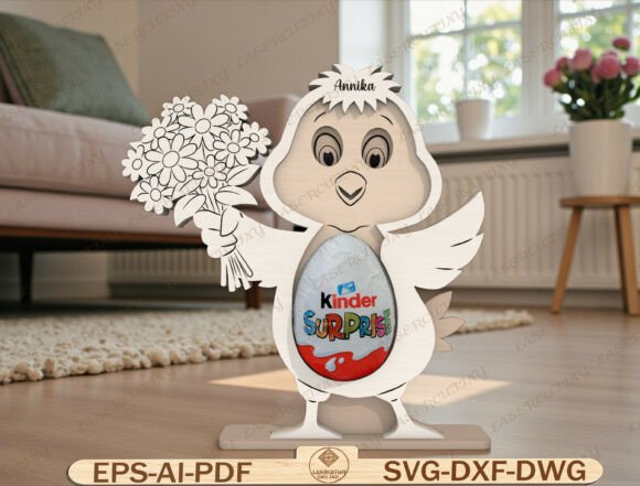 Easter Chick Egg Holder Laser Cut File Evaluation