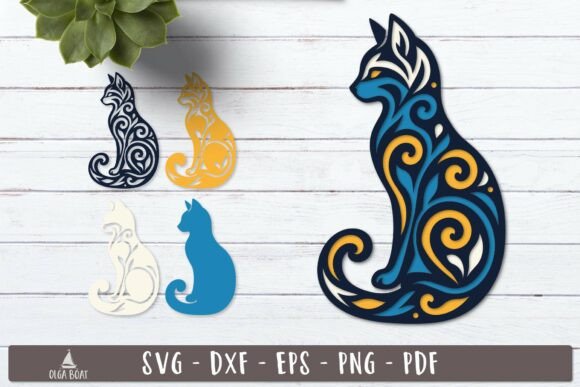 Evaluating the 3d Ornate Cat Layered SVG Tribal Design