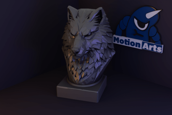 Geometric Wolf 3D Model for Easy 3D Printing: A Masterpiece of Low Poly Design