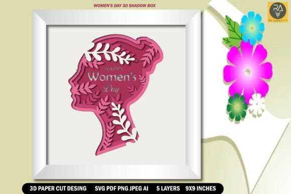 Happy Women's Day 3D Shadow Box: A Digital Craft Guide