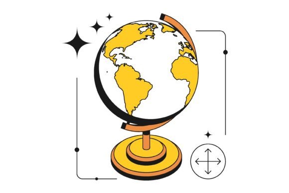 Isometric School Globe on Stand: A Strategic Visual Asset for Modern Workflows