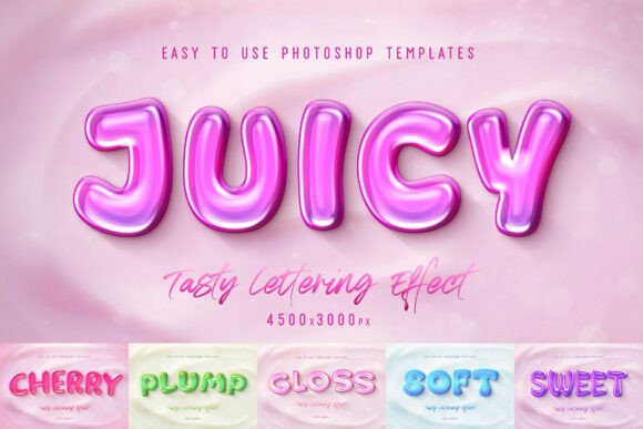 Juicy Jelly 3D Text Effects - 6 PSD