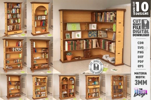 Miniature Bookshelf Laser Cut Bundle SVG: A Guide to Tiny Library Creations