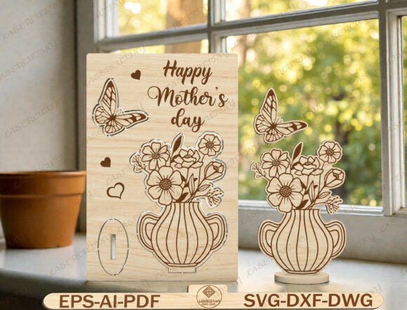 Mother’s Day Flower Vase Pop-out SVG: A Digital Gifting Revolution
