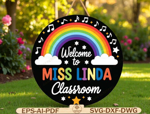 Rainbow Classroom Door Sign Laser Cut: A Vibrant Welcome for Every Learning Space