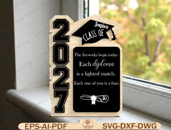 Senior Class of 2027 Sign Laser Cut File