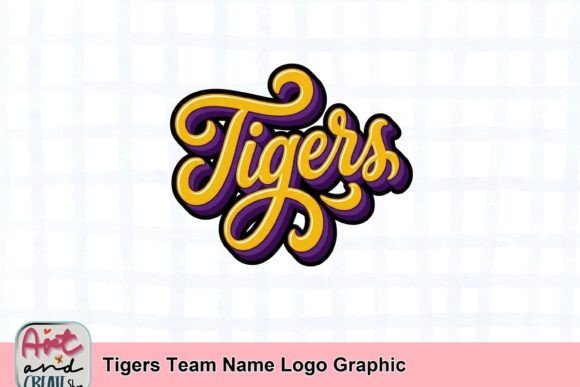 Tigers Team Name Logo Graphic Design