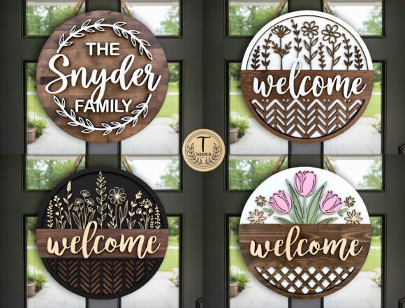 Transform Your Front Porch with a Premium Welcome Sign Laser Cut File SVG Bundle