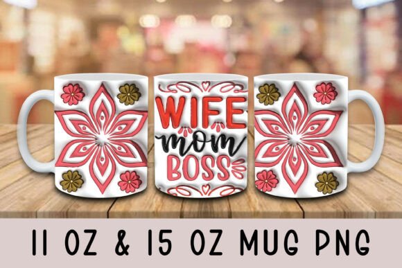 Understanding the 3D Inflated Wife Mom Boss Mug Design PNG for Custom Printing